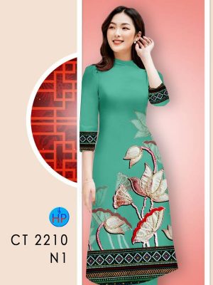 Vải Áo Dài Hoa In 3D AD CT2210 18